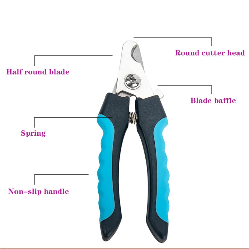 Cat & Dog Nail Clipper Cutter With Sickle Stainless Steel Grooming